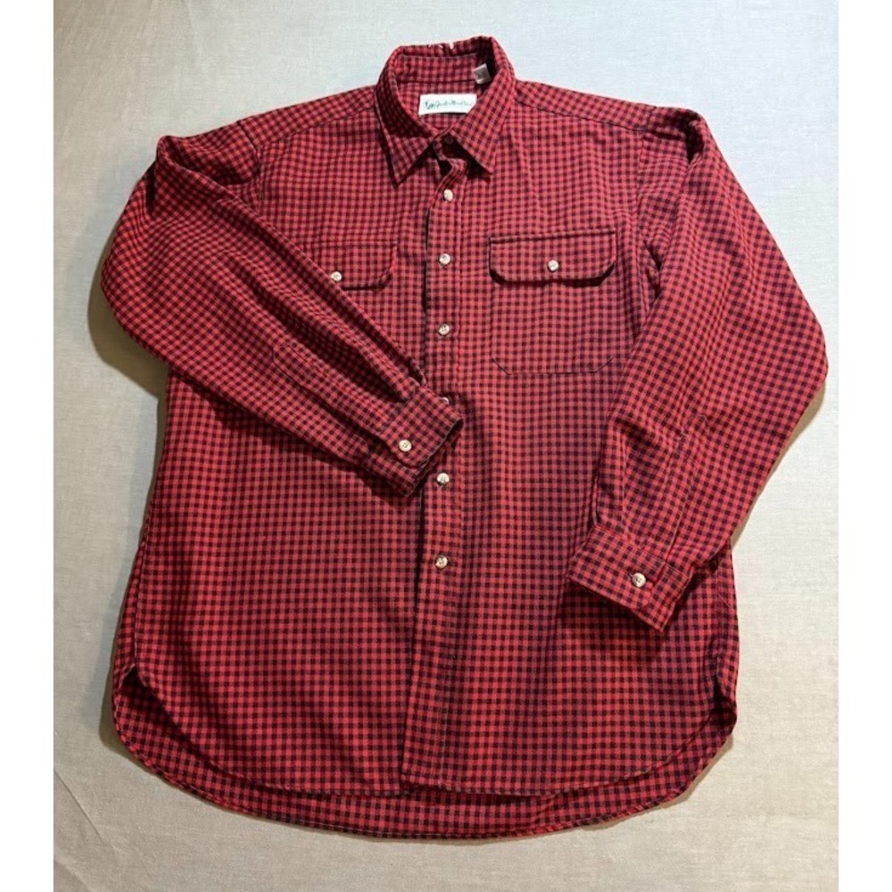 VTG. Gander Mountain Flannel Shirt Adult XL Red Check Button Up Long Sleeve USA.